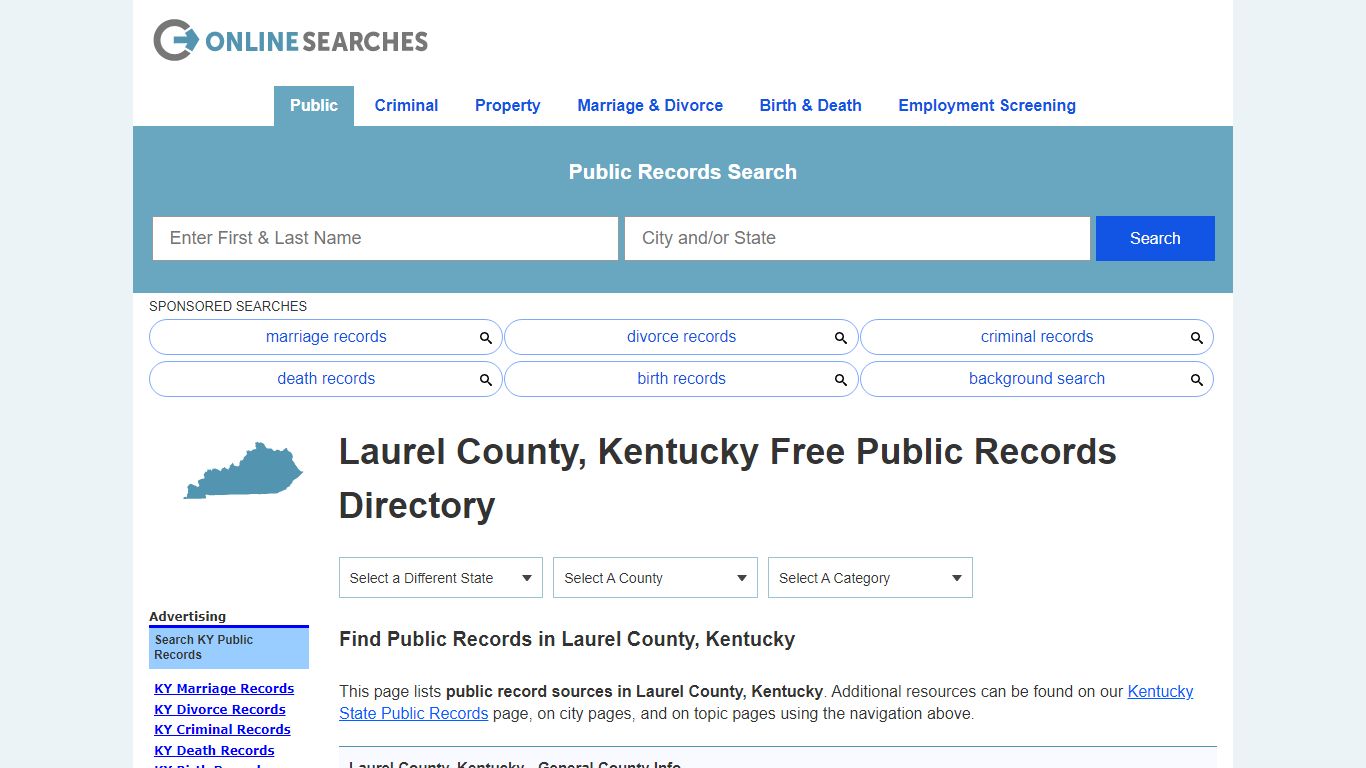 Laurel County, Kentucky Free Public Records Directory